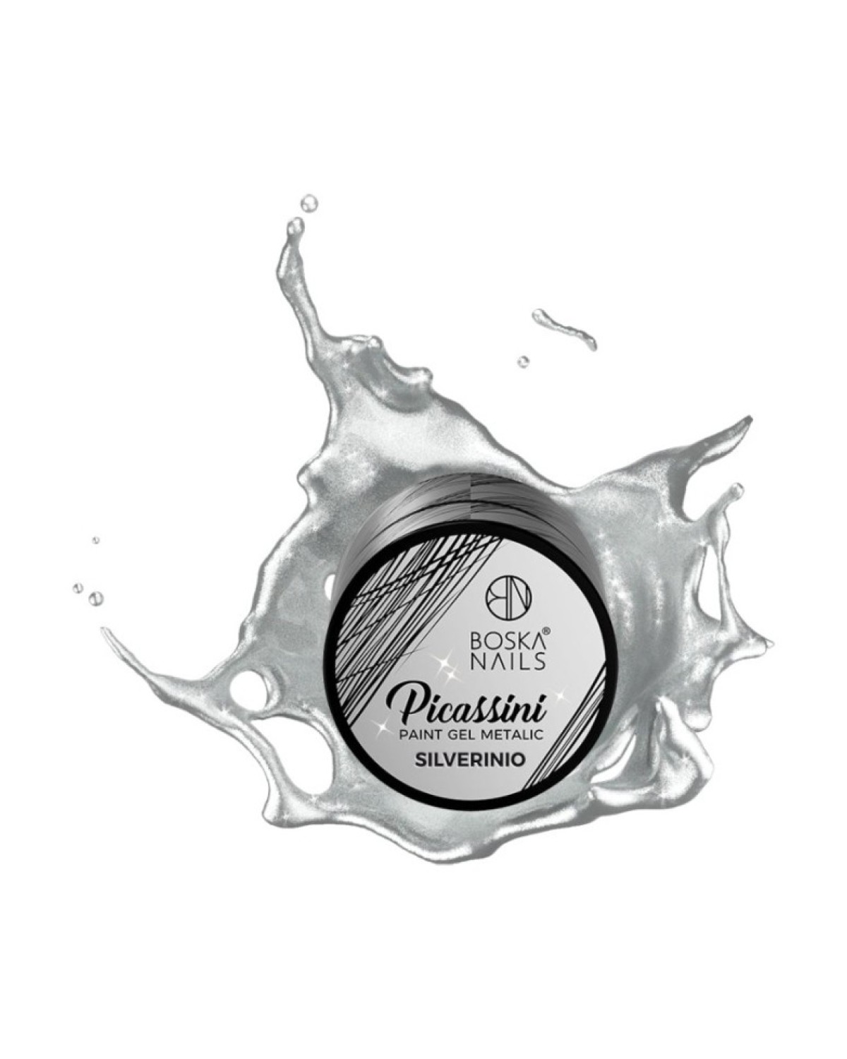 Gel Picassini Metalic Silver - 5ml - producto profesional de uñas en Canarias