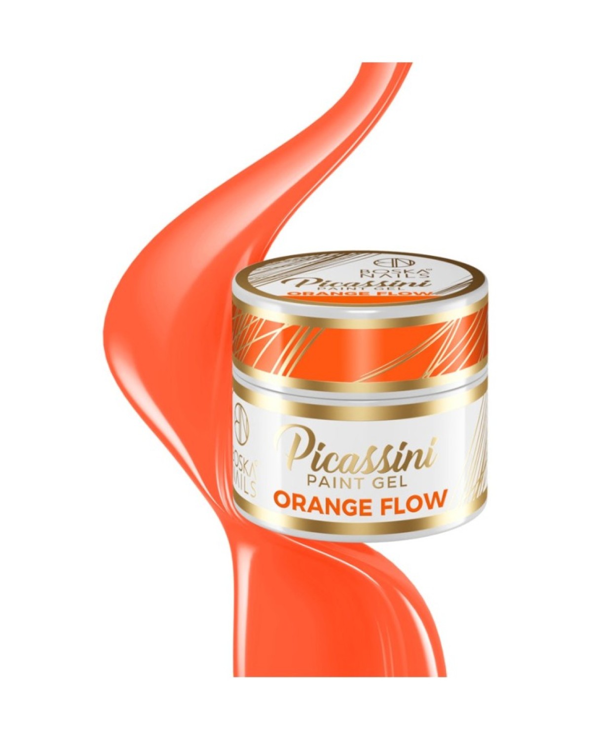 Picassini Paint Gel ORANGE FLOW  5 ml - producto profesional de uñas en Canarias