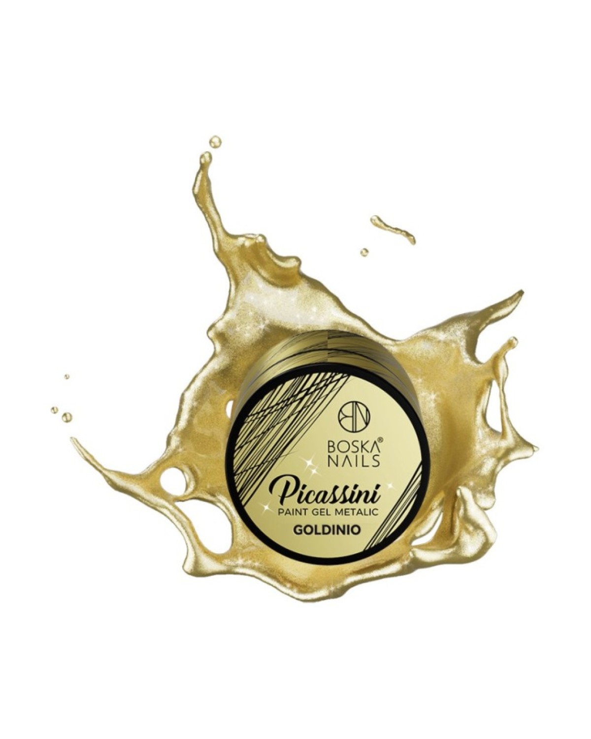 Picassini Metalic Paint Gel GOLDINIO  5 ml - producto profesional de uñas en Canarias