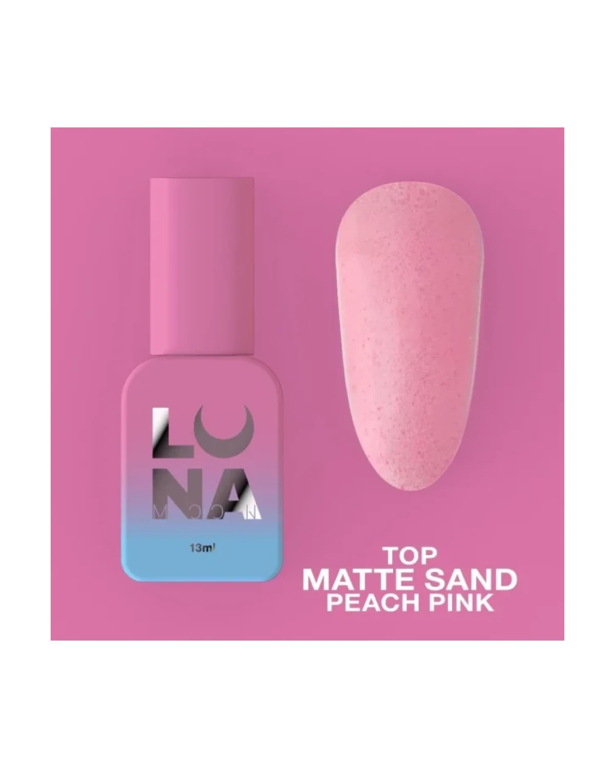 Top Matte Sand Peach Pink 13ml - producto profesional de uñas en Canarias