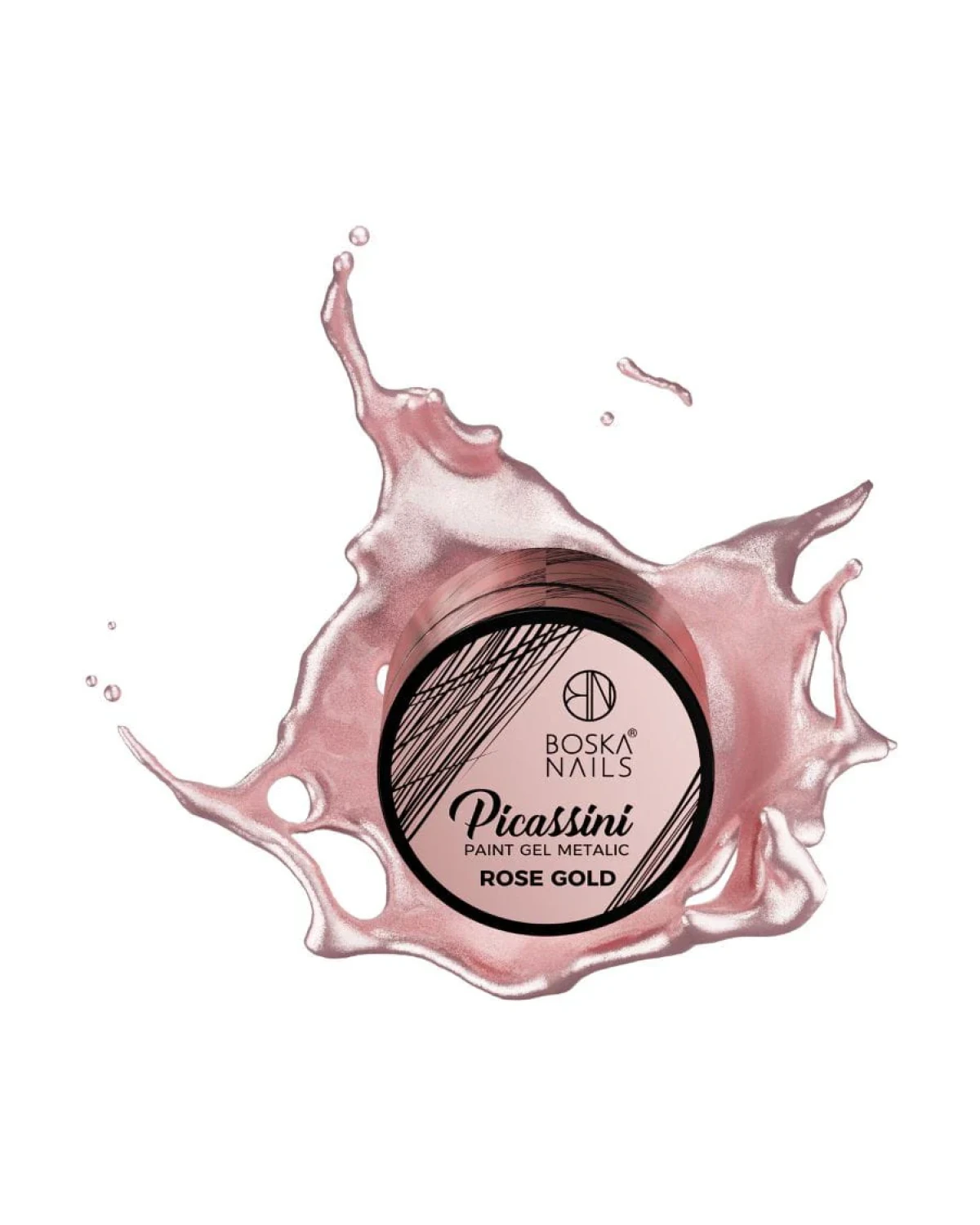 Picassini Metalic Paint Gel Rose Gold 5 ml - producto profesional de uñas en Canarias