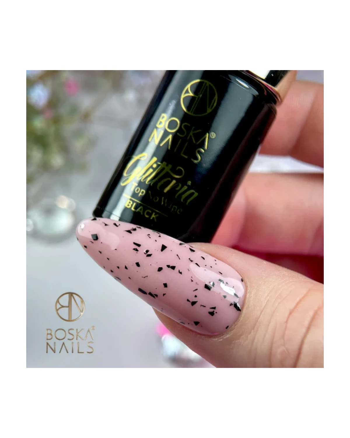 Imagen adicional de Top Coat Glitteria Black No Wipe - 6ml
