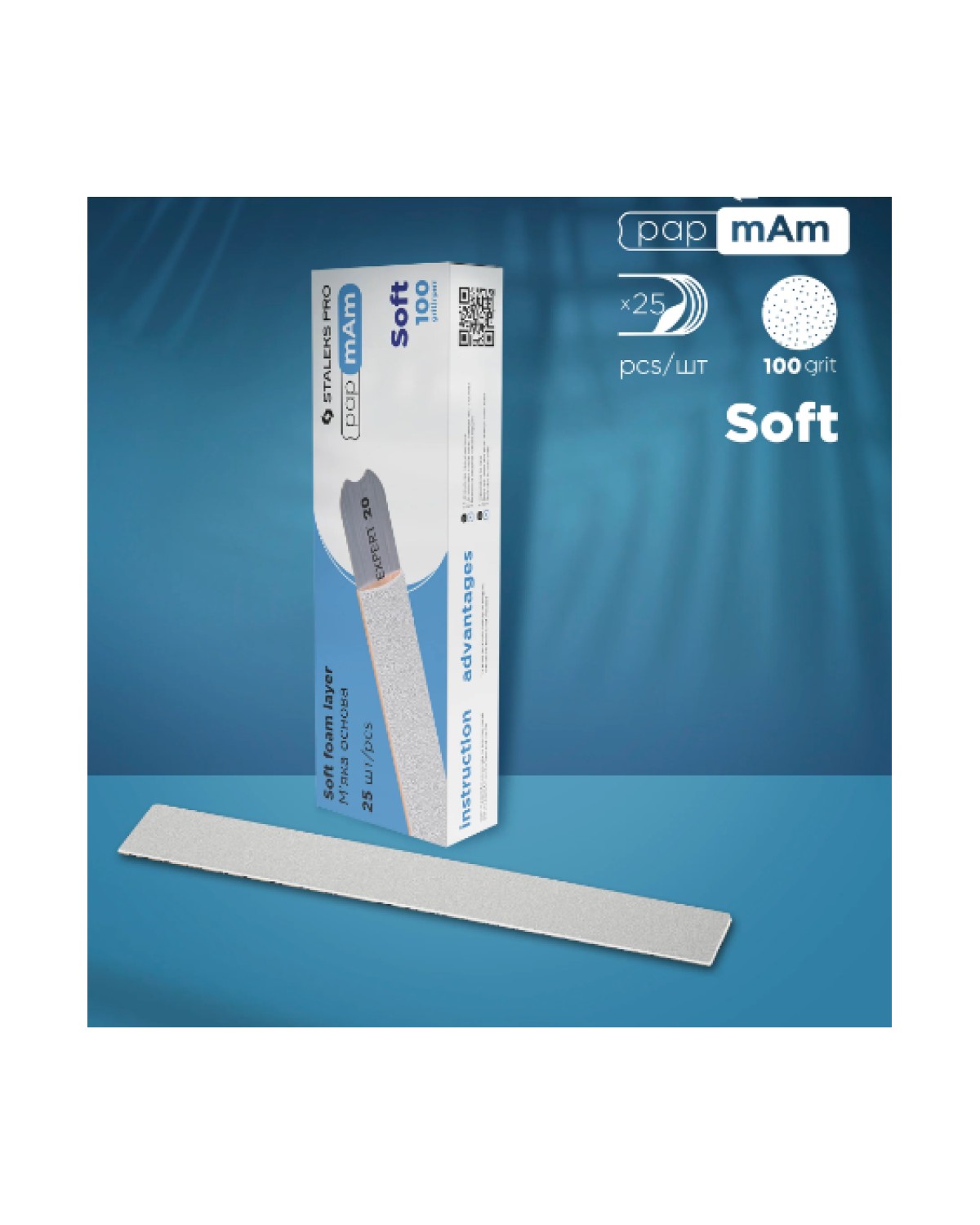 Estuches para limas desechables Staleks, EXPERT 20 DFCE-20-100/25w - producto profesional de uñas en Canarias