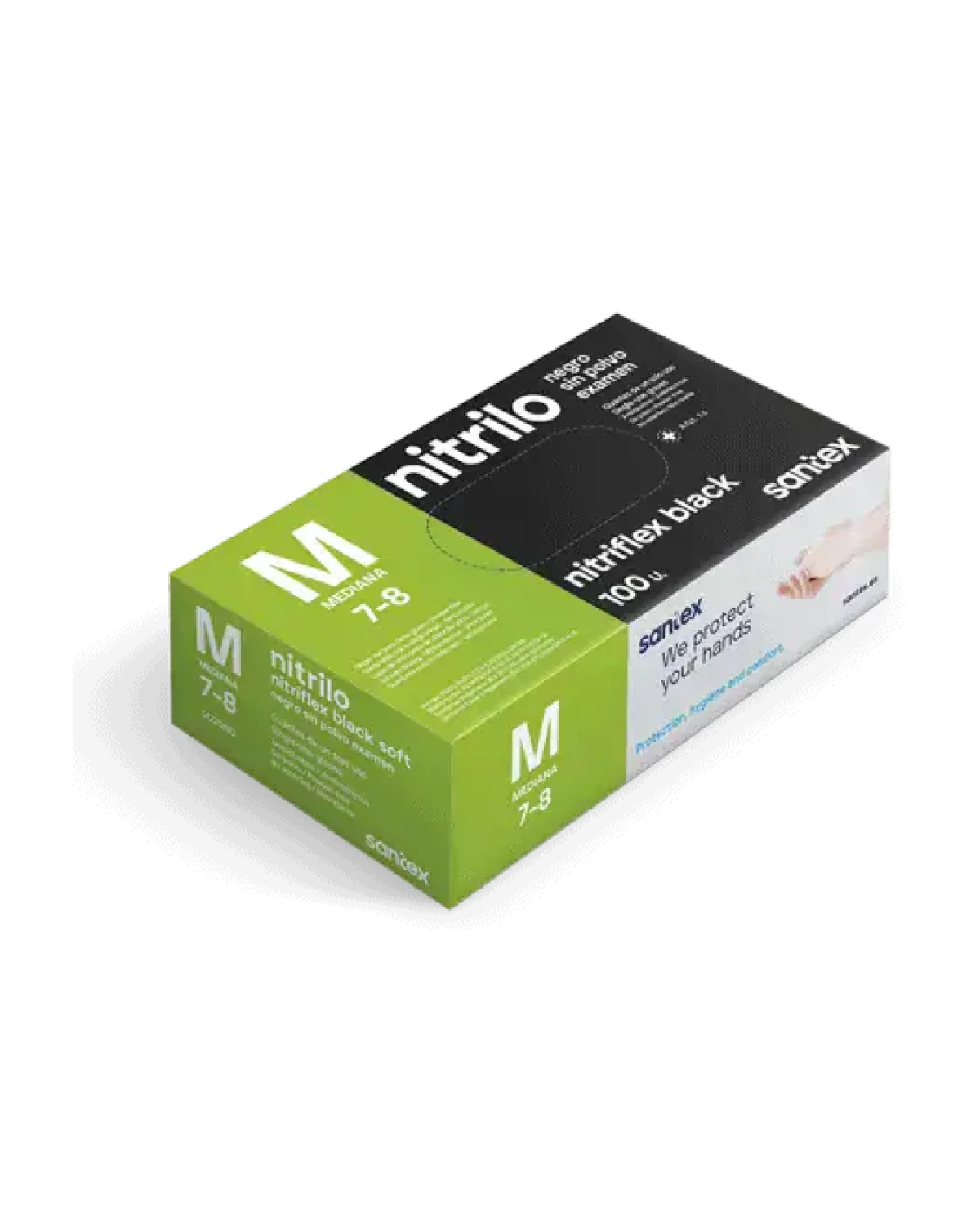 Guantes Nitrilo Talla M negro - producto profesional de uñas en Canarias