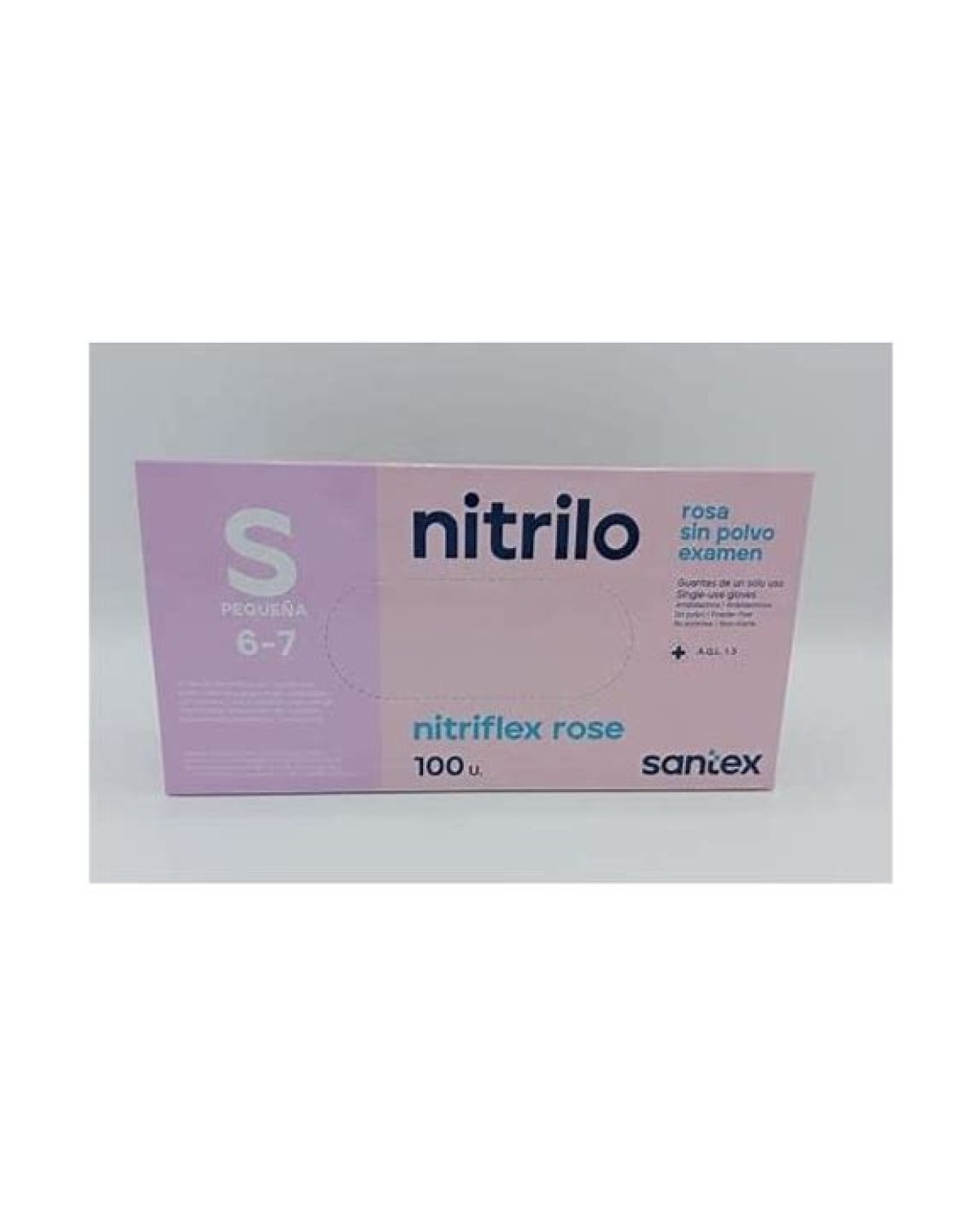 Guantes Nitrilo Talla S Rosa - producto profesional de uñas en Canarias