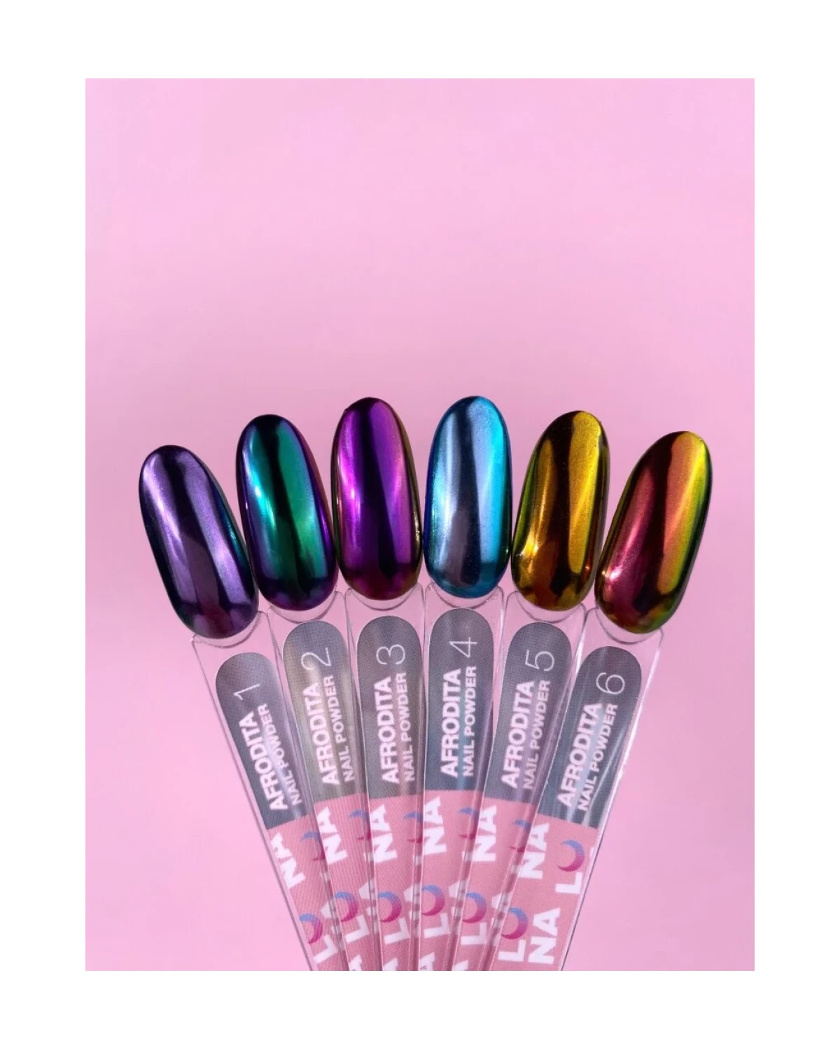Imagen adicional de Afrodita Nail Powder Set 6pcs