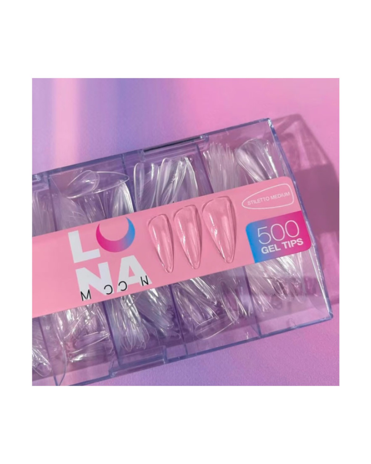 Imagen adicional de Gel Tips Stiletto Medium 500 pcs