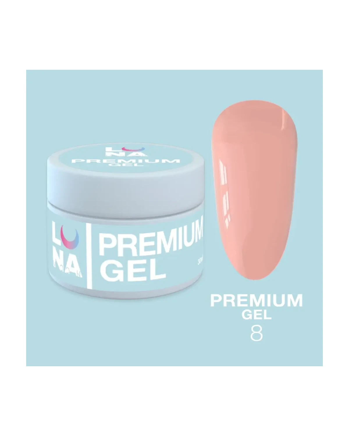 Lunamoon Premium Gel nr8 15ml - producto profesional de uñas en Canarias