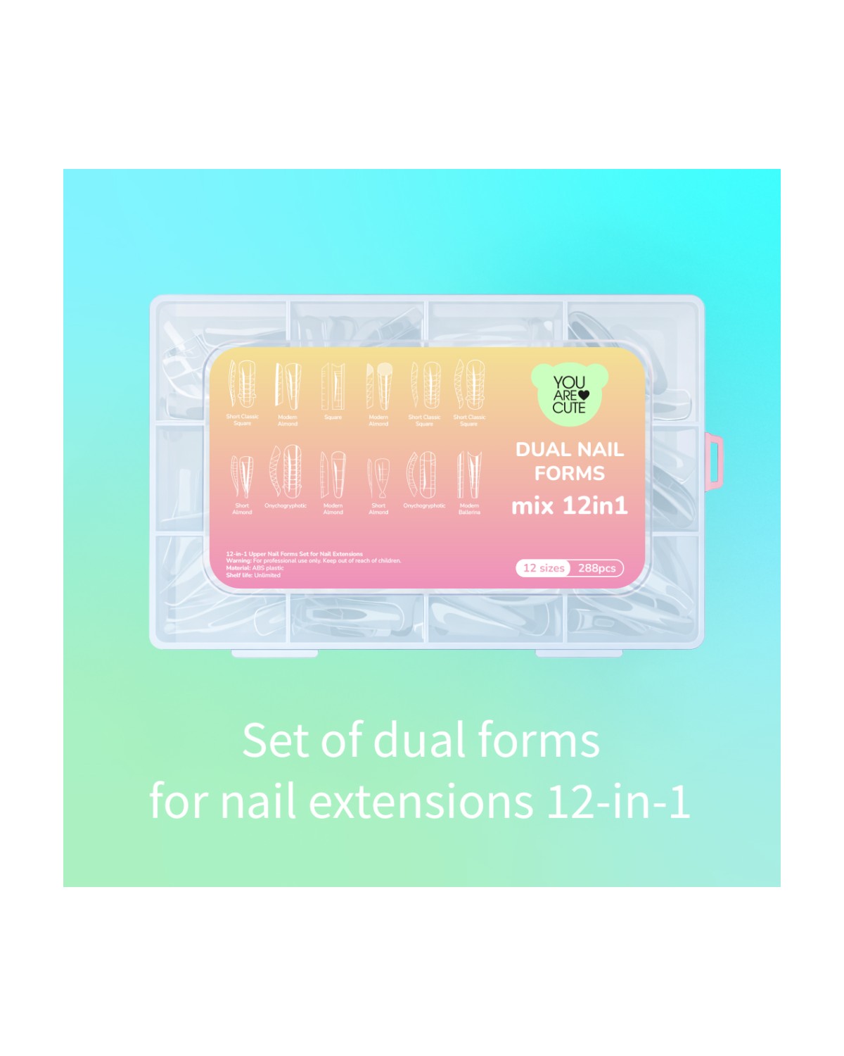 YOUARECUTE Dual nail forms mix 12in1 - producto profesional de uñas en Canarias