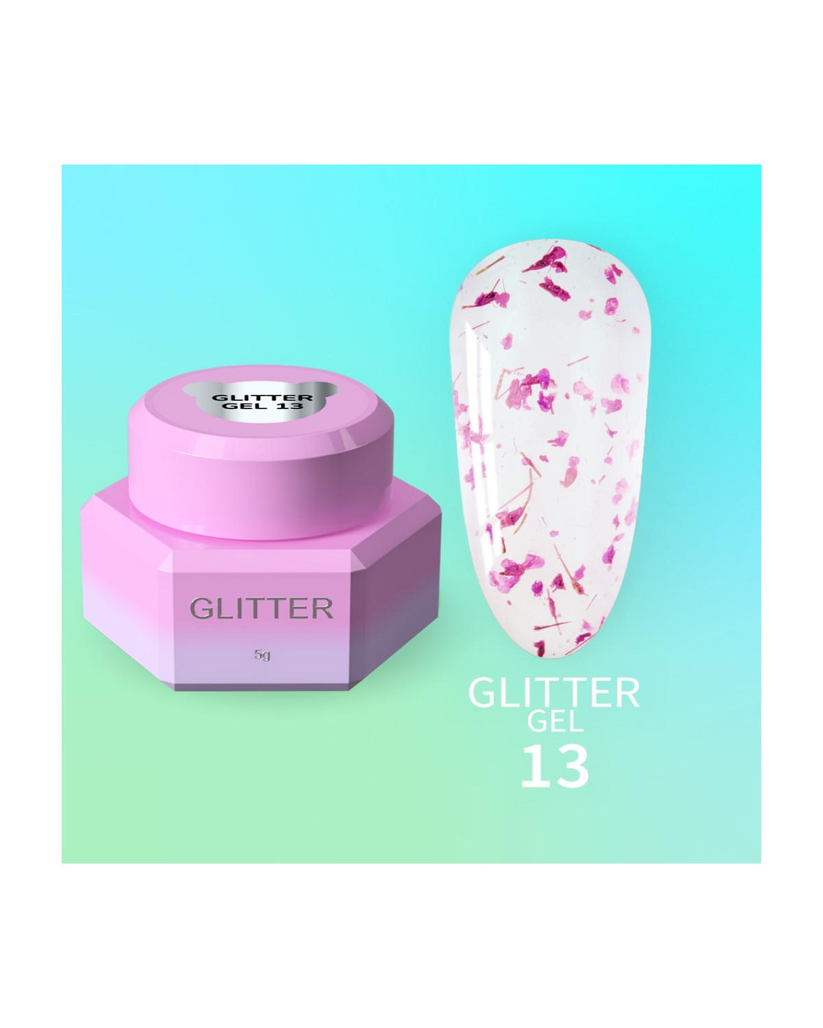 Imagen adicional de YOUARECUTE Glitter Gel nr13 5ml