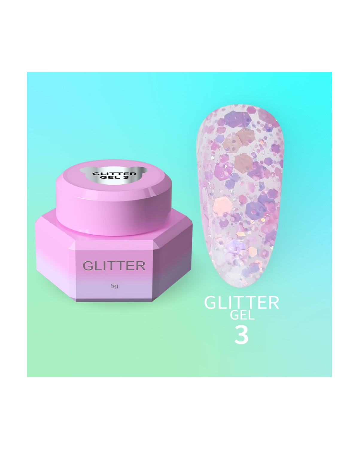 Imagen adicional de YOUARECUTE Glitter Gel nr3 5ml