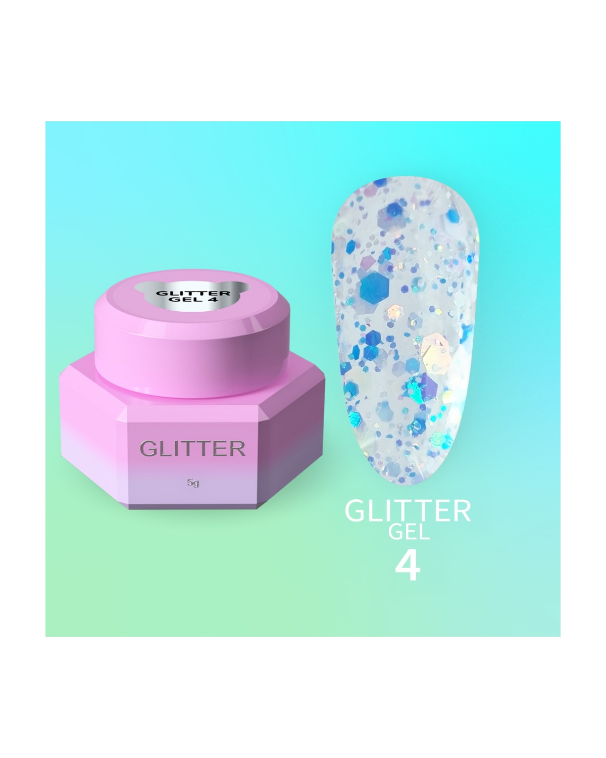 Imagen adicional de YOUARECUTE Glitter Gel nr4 5ml