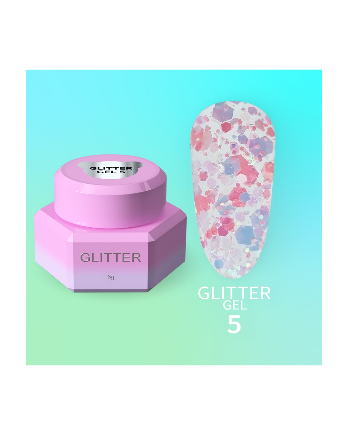 Imagen adicional de YOUARECUTE Glitter Gel nr5 5ml